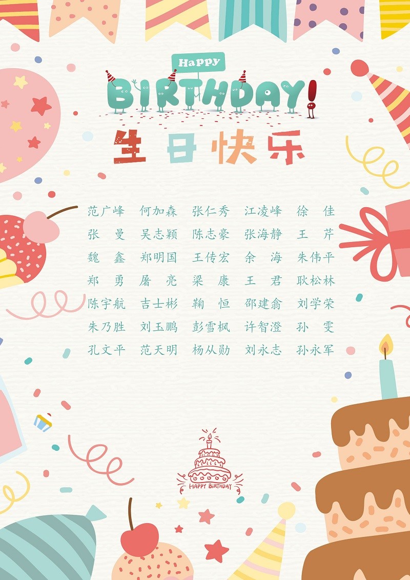 【生日祝福】恭祝11月生日的員工生日快樂！